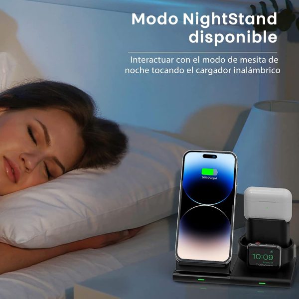 3-in-1 Wireless Charging Stand for iPhone, AirPods & Apple Watch - Image 5