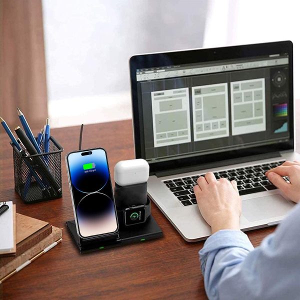 3-in-1 Wireless Charging Stand for iPhone, AirPods & Apple Watch - Image 4