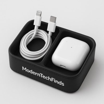 Compact Tech Tray – Cable & AirPods Holder