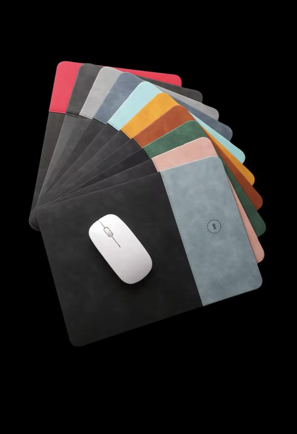 Multifunctional Desk Mat with Wireless Charging & Organizer Slots - Image 4