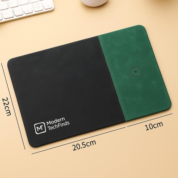 Multifunctional Desk Mat with Wireless Charging & Organizer Slots - Image 2